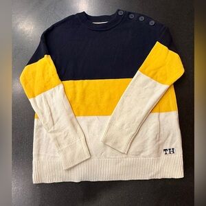 Tommy Hilfiger Women's Crewneck Sweater - Black, Yellow, White